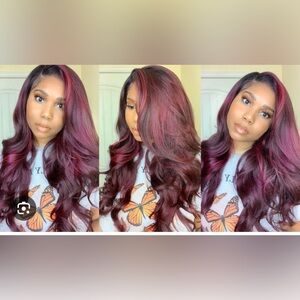 Outre Melted Hairline Kamalia Lace Front Wig - Cherry Red (DRFF2 cherry red )